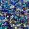 Bulk Mix of Vintage & New Glass Beads ~ Cool Mix (50g) (B539)